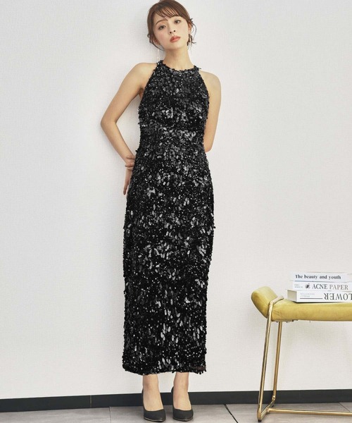 「LOWO」 ノースリーブワンピース M オフホワイト レディース_画像3