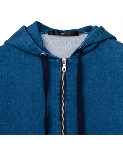 専用★45R ニットデニムのGジャン　インディゴ　サイズ1 NO ID.（ノーアイディー） デニムジャケット gジャン 「NO ID.」Knit