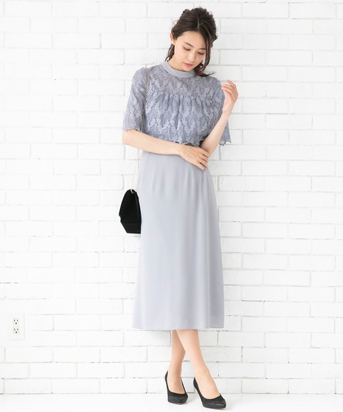 最新作得価 ドレス - 通販 - PayPayモール chaco/スカラップレーススリーブワンピース ZOZOTOWN PayPayモール店 人気SALE得価