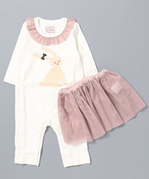 ベビー 70 80 スムースシロうさぎｂａｂｙロンパース絵本セット Zozotown Paypayモール店 通販 Paypayモール