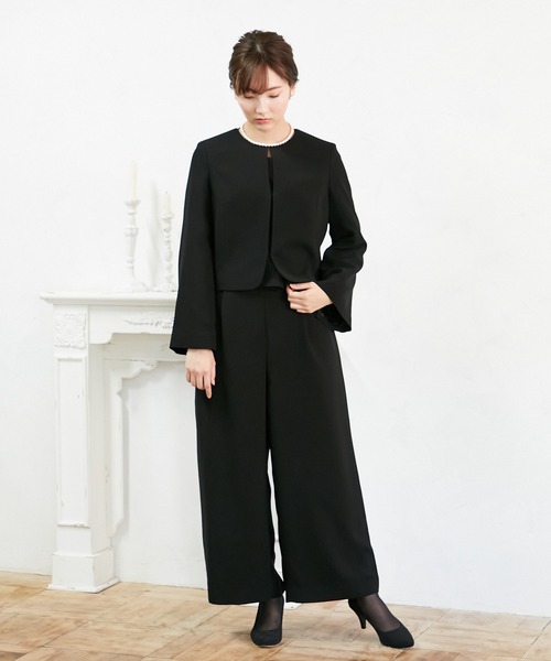 らしいブラ パンツ PayPayモール店 - 通販 - PayPayモール スーツ 前開きファスナーパンツスタイルブラックフォーマル ZOZOTOWN っていると