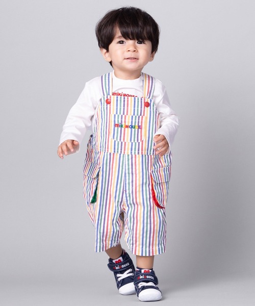 MIKI HOUSE サロペット オーバーオール 6分丈オーバーオール