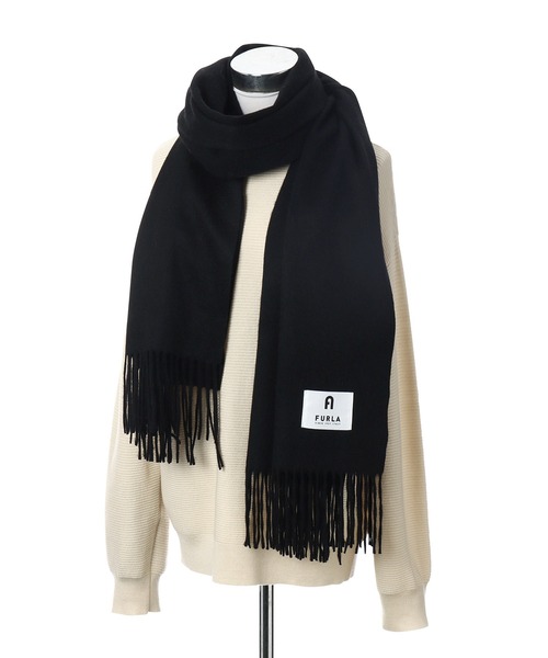 FURLA（フルラ） マフラー ストール ビッグマフラー ”Black ＆ White
