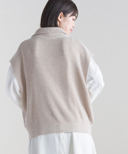 etre tokyo ハーフジップタートルニットベストZOZO限定色
