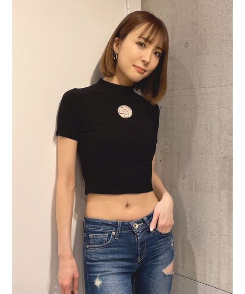 GYDA（ジェイダ） ニット GG MOLDハーフスリーブニットTOPS レディース