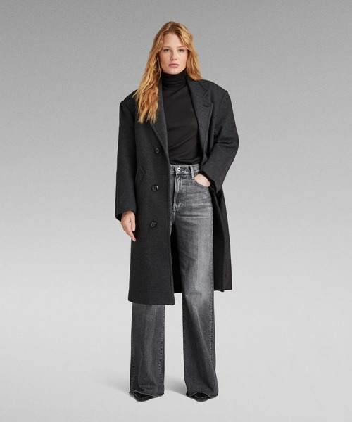 G-STAR RAW コート チェスターコート 「UNISEX」LONG OVERSIZED WOOL 