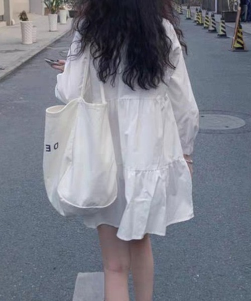 新品 未使用　Blumarine ブラウス　ミニワンピ ブラウス シャツ Nia(ニア)/ミニ丈 フレアシャツワンピース