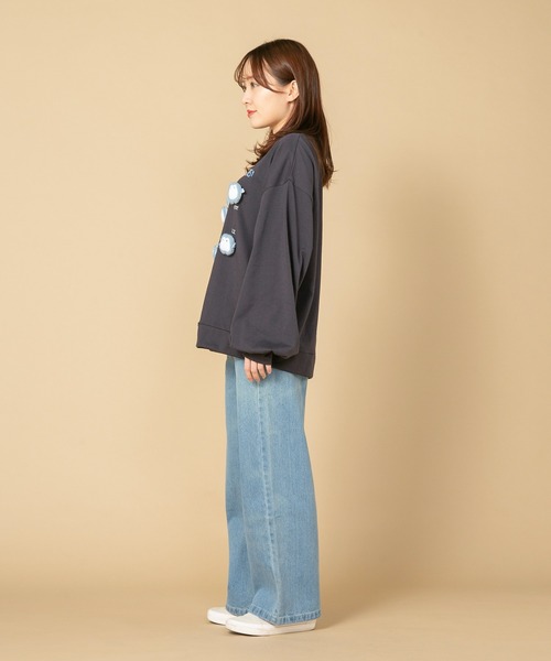 tシャツ 「LIVERY/ライブリー」　クマネコまみロンT　アニマルシリーズ レディース LB/S tシャツ 「LIVERY/ライブリー」 クマネコまみロンT