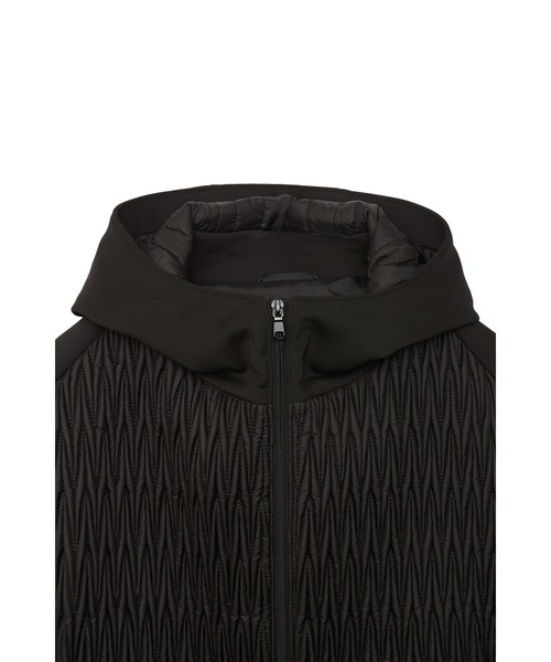 ハイストリート（HIGH STREET）/HIGH STREET∴キルトコンビ袖ニットブルゾン HIGH STREET（ハイストリート） ブルゾン アウター HIGH STREET