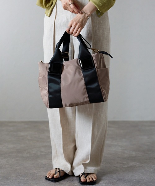 Lien Select ショルダーバッグ バッグ スクエアパネルナイロントート