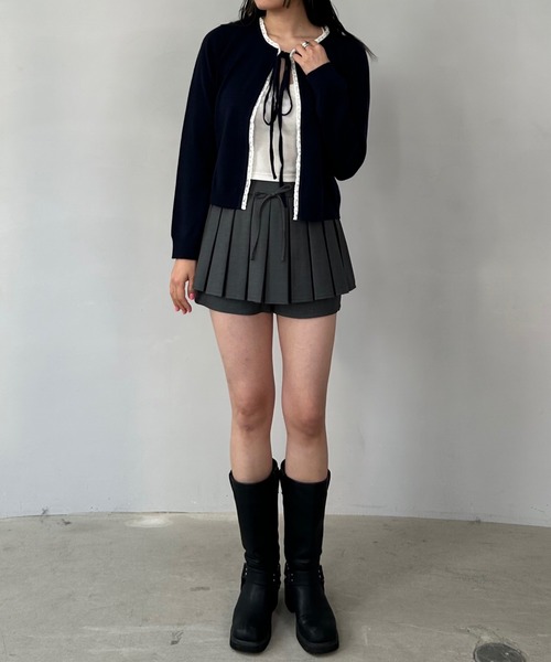 パンツ ボックスプリーツミニスカート キュロットスカート