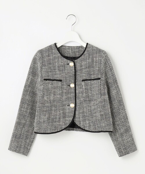 HER. ツイードジャケット Wool-Blend Fancy Tweed Jacket// 上品な雰囲気を引き立てるタイムレス