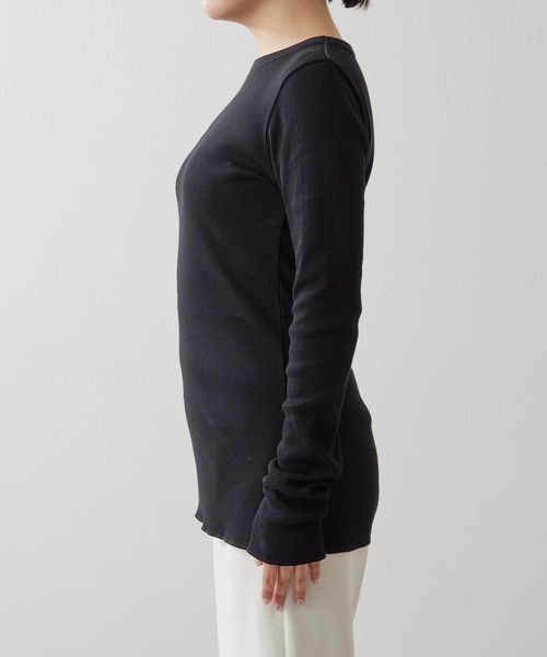 Whim Gazette（ウィム ガゼット） tシャツ コットンテレコクルーネック