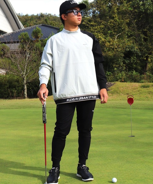 チノパン (RM)「LUXE/R GOLF」ストレッチ ブロード メッシュ 切り替え