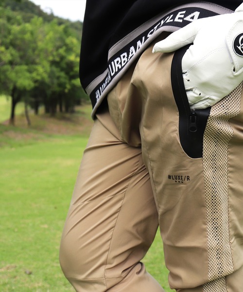 チノパン (RM)「LUXE/R GOLF」ストレッチ ブロード メッシュ 切り替え