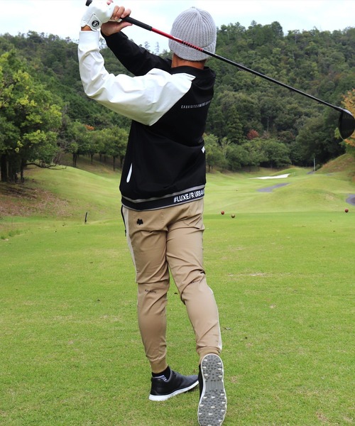 チノパン (RM)「LUXE/R GOLF」ストレッチ ブロード メッシュ 切り替え