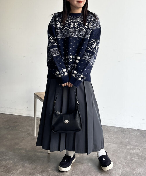 [未使用]CPCM シーピーシーエム♪ハンドニット ウール100%ノルディック柄 CPCM（シーピーシーエム） ニット セーター ノルディックニット