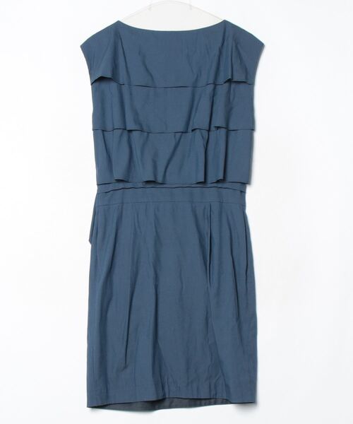 LANVIN ノースリーブワンピース 38サイズ LANVIN en Bleu 「LANVIN Bleu」 ノースリーブワンピース 38