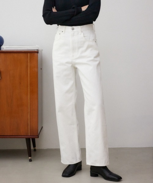 ジーンズ デニム デニムパンツ 「累計25，000本突破！」「サイズ，身長別画像あり」AZUL DENIM ハイウエストワイドデニム レディースの画像