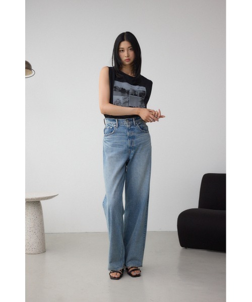 yunaデニム BLUE Sサイズ AZUL BY MOUSSY ジーンズ デニム デニムパンツ 「堀田茜さん着用