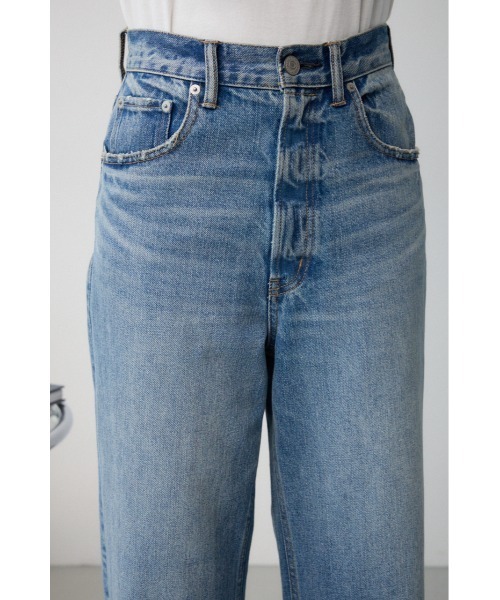 ジーンズ デニム デニムパンツ 「累計25，000本突破！」「サイズ，身長別画像あり」AZUL DENIM ハイウエストワイドデニム レディースの画像