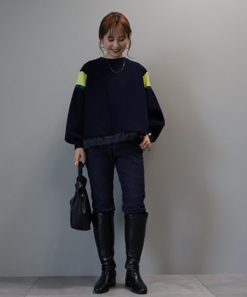 AMERICAN HOLIC トレーナー スウェット ドロストライン切替