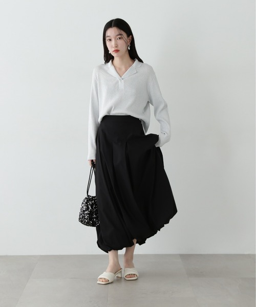 NATURAL BEAUTY BASIC　ワイドリブラメニット ニュアンスネックラメリブニット | NATURAL BEAUTY BASIC