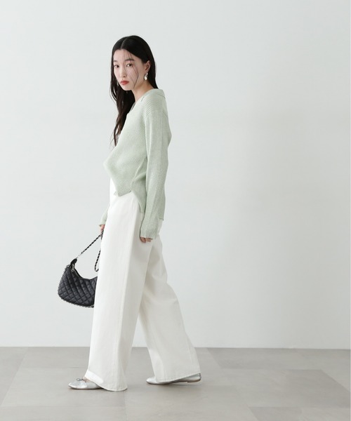 N.Natural Beauty Basic ニット セーター ラメリブカイキン