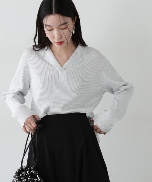 NATURAL BEAUTY BASIC　ワイドリブラメニット 楽天市場】ワイドリブギャザースリーブニット NATURAL BEAUTY