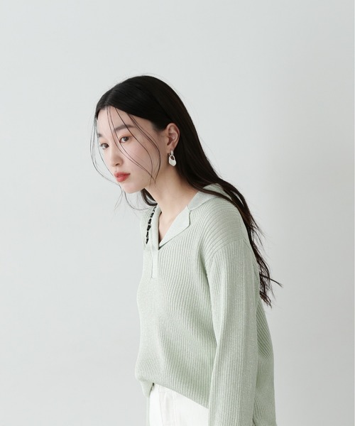 N.Natural Beauty Basic ニット セーター ラメリブカイキン