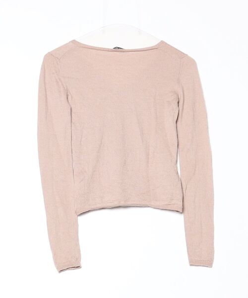 miu miu（ミュウミュウ） Vネックニット 38 ベージュ レディース