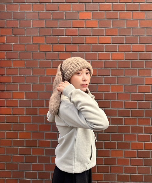 macmahon knitting mills ベア　ビーニー 長濱ねる着用 MacMahon Knitting Millsニット帽 レディース - 帽子