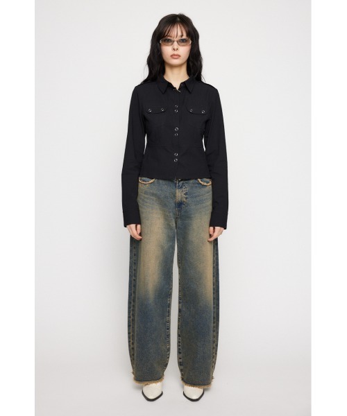 ラグアジェム　デニム LAGUA GEM ジーンズ デニム デニムパンツ CUT OFF LOOSEY