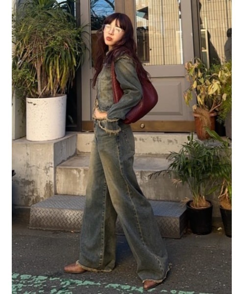 LAGUA GEM ラグアジェム CUT OFF LOOSEY デニム CUT OFF LOOSEY デニム（デニムパンツ）｜LAGUA GEM