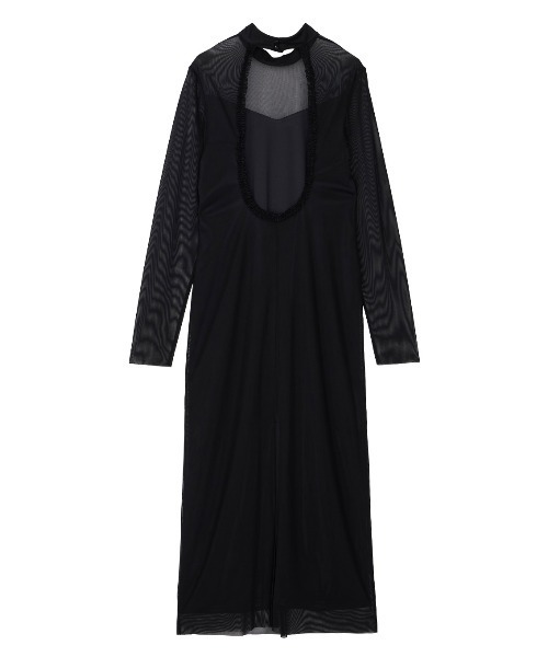 Ameri（アメリ） ワンピース BLACK TULLE PENCIL LINE DRESS 