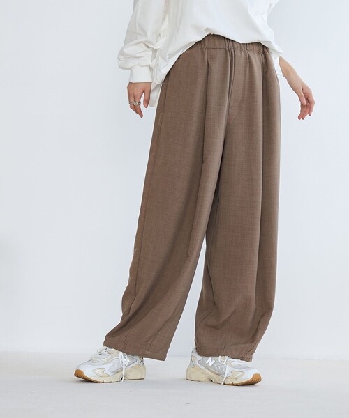 Eco Sharkskin リネンパンツ　ベージュ Eco Sharkskin リネンパンツ ベージュ