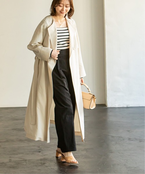 Noble ノーブル ガウンコート ベージュ Noble ノーブル ガウンコート ベージュ