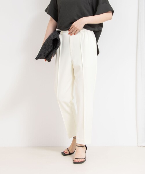 レディースパンツ Lace Ladies ハイウエストセンターライン入りワイドスウェット