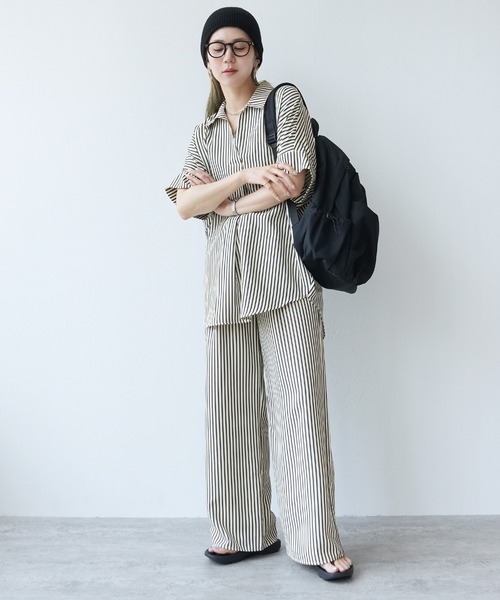reca（レカ） パンツ 「速乾！ラクかる」無地/ストライプエンボス加工