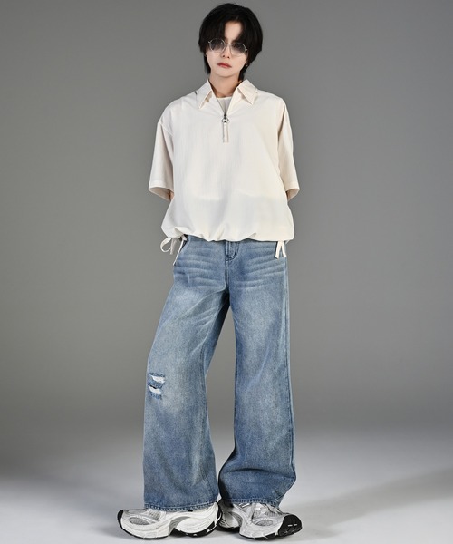 ゴルフィッカーズ　ハーフジップアップシャツ GOLFICKERS】 ゴルフィッカーズ ハーフジップシャツ 新商品の