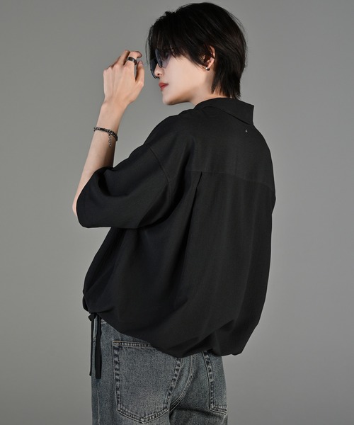 ADRER シャツ CODE CRINKLE HALF ZIP SHIRT メンズ レディース