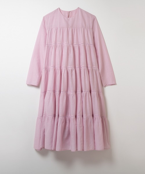 ever closet ワンピース インド綿ティアードワンピース