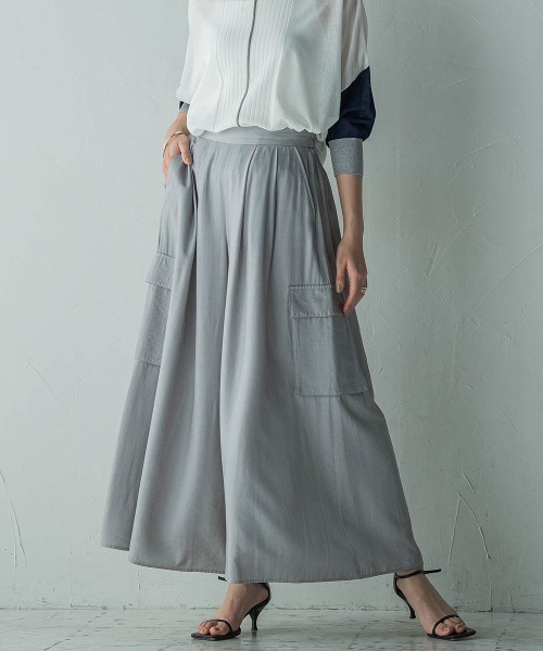 MAYSON GREY（メイソングレイ） パンツ シャンブレーカーゴキュロット