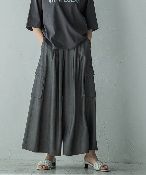 MAYSON GREY（メイソングレイ） パンツ シャンブレーカーゴキュロット