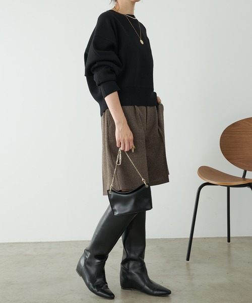 「COLLAGE GALLARDAGALANTE」 長袖ニット FREE ブラック レディース_画像8