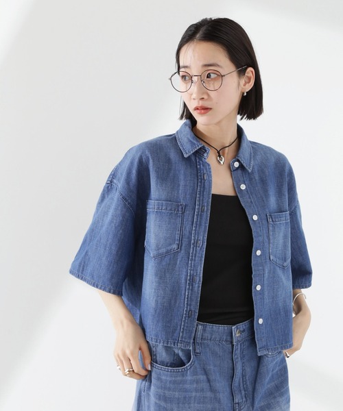 Healthy denim ブラウス シャツ DENIM/Breezy Rosehip 半袖