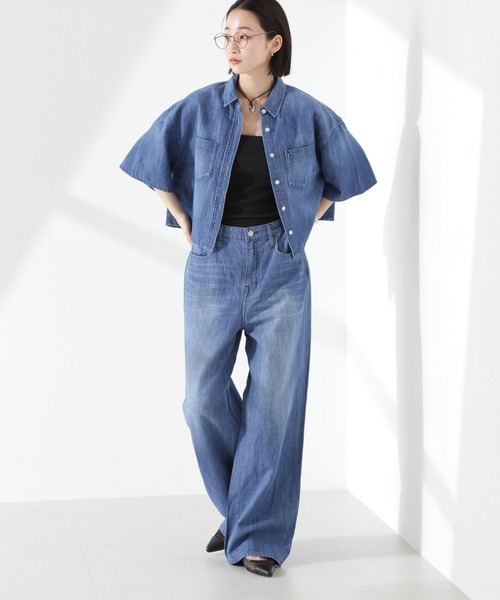 Healthy denim ブラウス シャツ DENIM/Breezy Rosehip 半袖