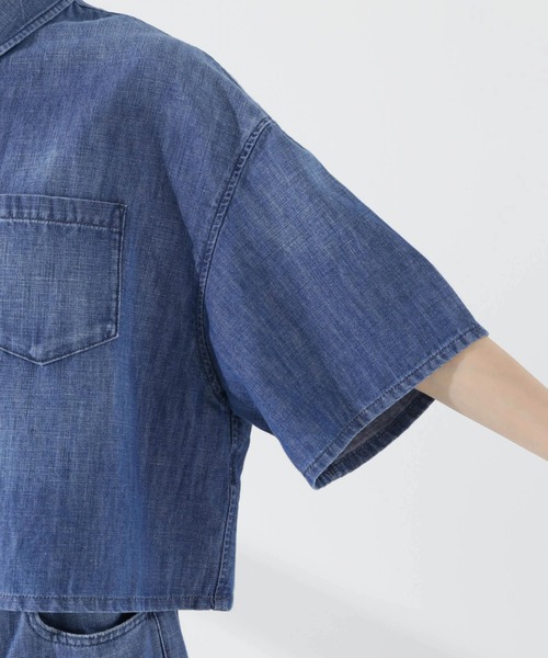 新品未使用タグ付き　Healthy DENIM  デニムシャツ Healthy denim ブラウス シャツ DENIM/Breezy Rosehip 半袖