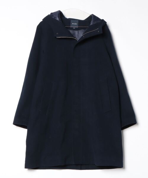 【美品】BEAMS フリースステンカラーコート　M ネイビー 美品】BEAMS フリースステンカラーコート M ネイビー - メルカリ