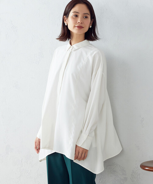 COMME CA ISM コムサイズム　ホワイト　長袖シャツ　Mサイズ COMME CA ISM 「COMME ISM」 長袖シャツ LARGE ホワイト